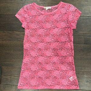 Women’s medium Derek Hart flower lace shirt